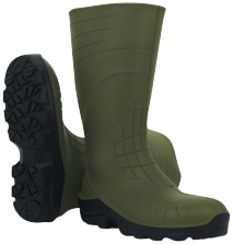 Aerobuild Green Wellington PU Boot
