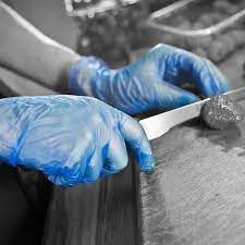 Vinyl Gloves - Powder Free - Blue - Medium - (Gd13)